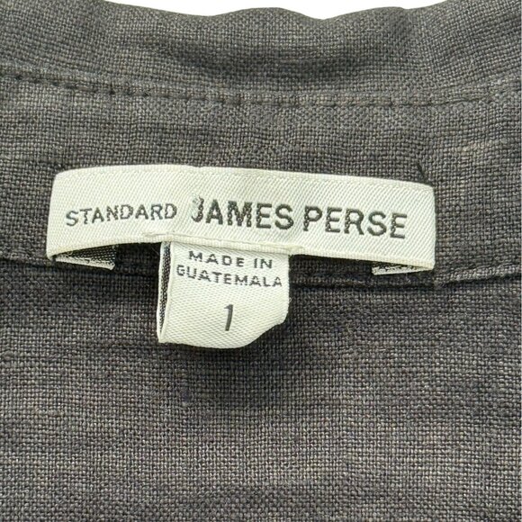 James Perse Black Shirt Dress Button-Up Linen Short-Sleeve Womens Size 1 / US S - Picture 4 of 8